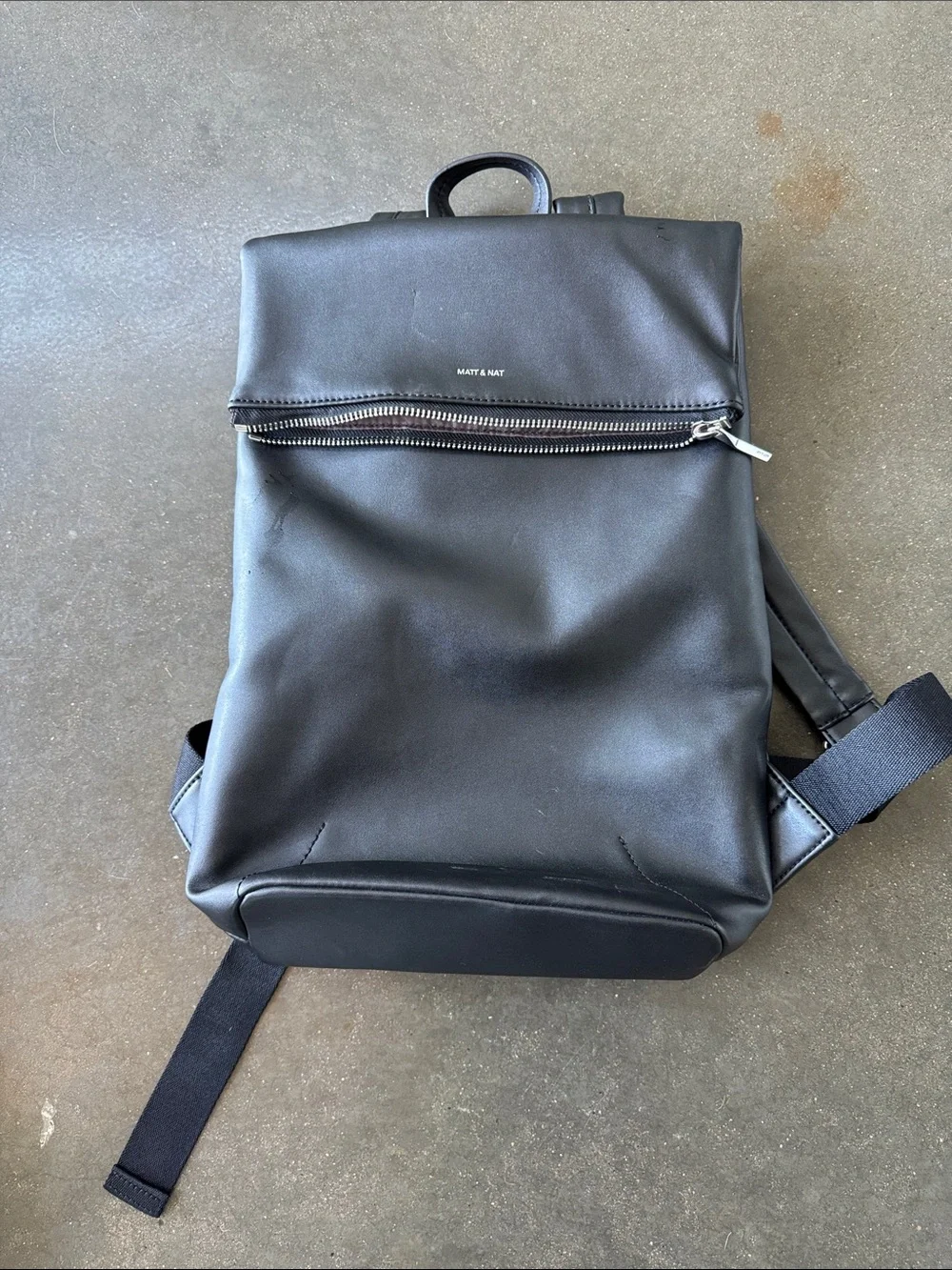 Matt & Nat Vegan Leather Backpack - in Black - Picture 1 of 6